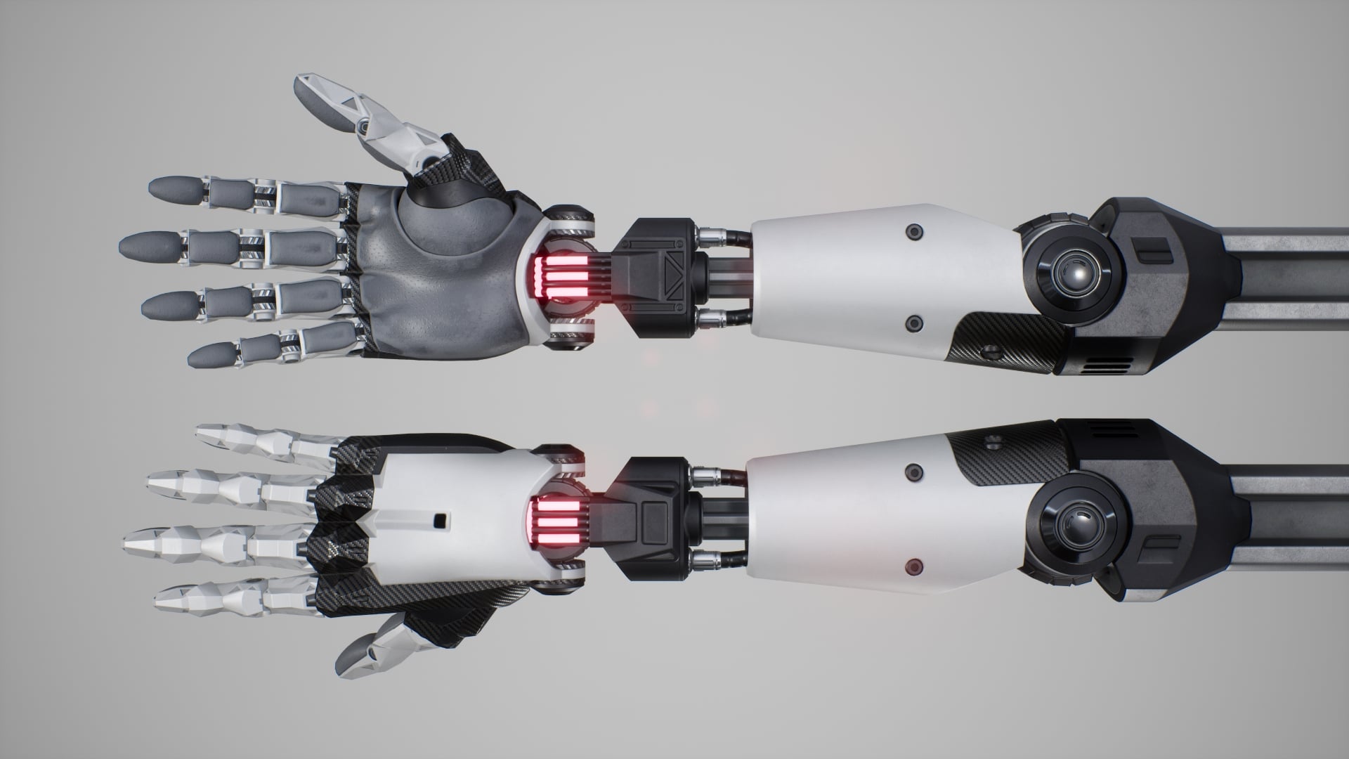 Cybernetic arms - White - Sci-Fi